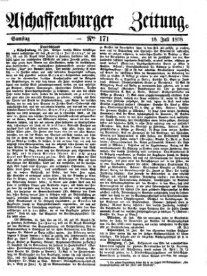 Aschaffenburger Zeitung Samstag 18. Juli 1868