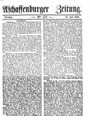 Aschaffenburger Zeitung Dienstag 21. Juli 1868