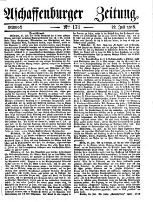 Aschaffenburger Zeitung Mittwoch 22. Juli 1868