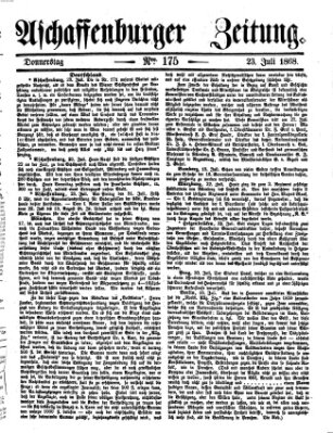 Aschaffenburger Zeitung Donnerstag 23. Juli 1868