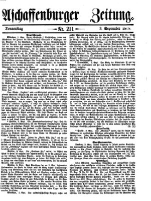 Aschaffenburger Zeitung Donnerstag 3. September 1868