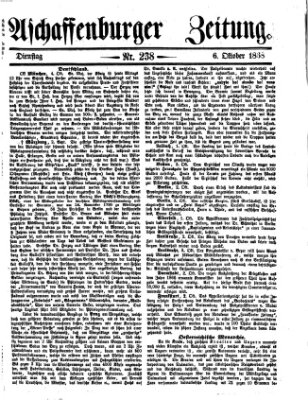 Aschaffenburger Zeitung Dienstag 6. Oktober 1868