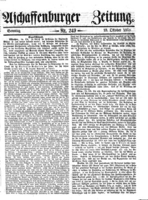 Aschaffenburger Zeitung Sonntag 18. Oktober 1868