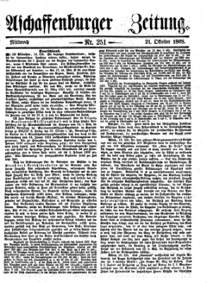 Aschaffenburger Zeitung Mittwoch 21. Oktober 1868