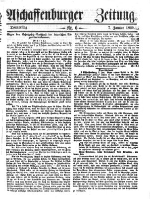 Aschaffenburger Zeitung Donnerstag 7. Januar 1869