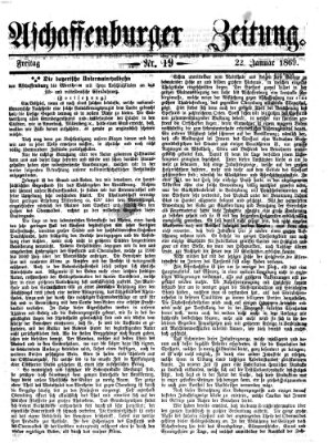 Aschaffenburger Zeitung Freitag 22. Januar 1869