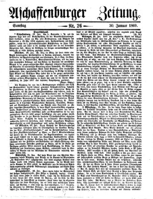 Aschaffenburger Zeitung Samstag 30. Januar 1869