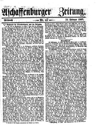 Aschaffenburger Zeitung Mittwoch 24. Februar 1869