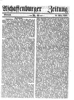 Aschaffenburger Zeitung Mittwoch 10. März 1869