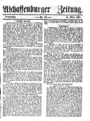 Aschaffenburger Zeitung Donnerstag 11. März 1869