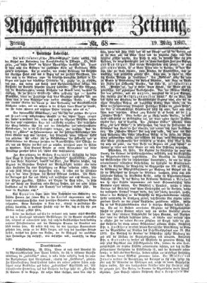 Aschaffenburger Zeitung Freitag 19. März 1869