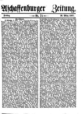 Aschaffenburger Zeitung Freitag 26. März 1869