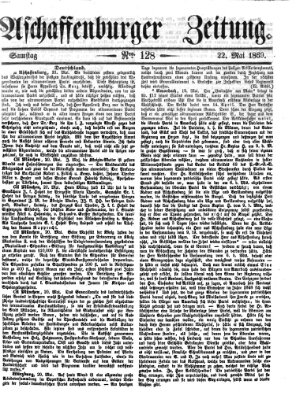 Aschaffenburger Zeitung Samstag 22. Mai 1869