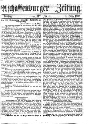 Aschaffenburger Zeitung Dienstag 1. Juni 1869