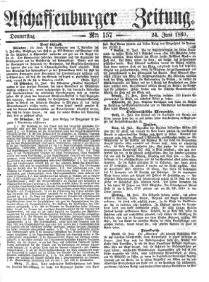 Aschaffenburger Zeitung Donnerstag 24. Juni 1869