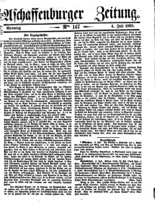 Aschaffenburger Zeitung Sonntag 4. Juli 1869