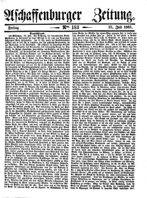 Aschaffenburger Zeitung Freitag 23. Juli 1869