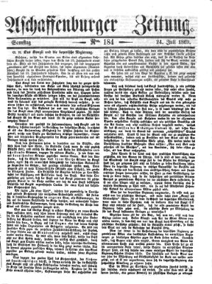 Aschaffenburger Zeitung Samstag 24. Juli 1869