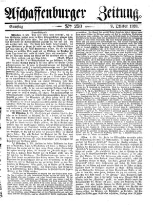 Aschaffenburger Zeitung Samstag 9. Oktober 1869