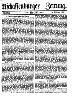 Aschaffenburger Zeitung Samstag 16. Oktober 1869