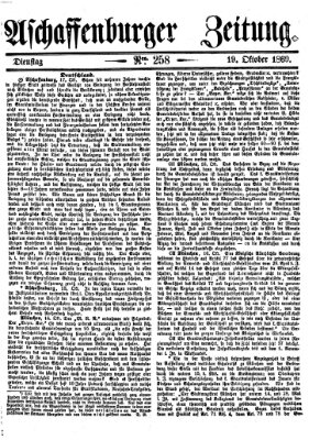 Aschaffenburger Zeitung Dienstag 19. Oktober 1869