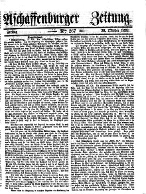 Aschaffenburger Zeitung Freitag 29. Oktober 1869