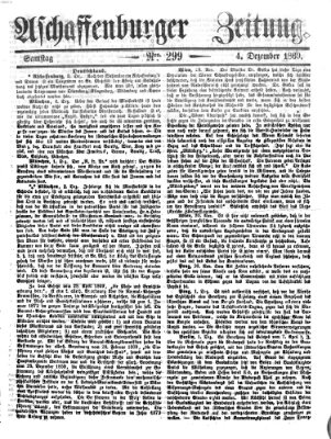 Aschaffenburger Zeitung Samstag 4. Dezember 1869