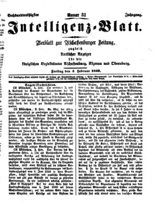 Aschaffenburger Zeitung. Intelligenz-Blatt : Beiblatt zur Aschaffenburger Zeitung ; zugleich amtlicher Anzeiger für die K. Bezirksämter Aschaffenburg, Alzenau und Obernburg (Aschaffenburger Zeitung) Freitag 5. Februar 1869