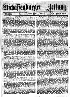 Aschaffenburger Zeitung Samstag 1. Januar 1870