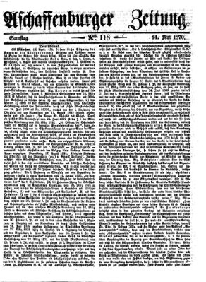 Aschaffenburger Zeitung Samstag 14. Mai 1870