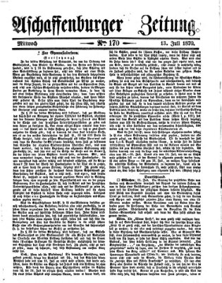 Aschaffenburger Zeitung Mittwoch 13. Juli 1870