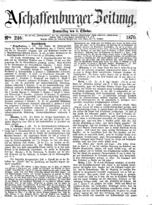 Aschaffenburger Zeitung Donnerstag 6. Oktober 1870