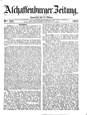 Aschaffenburger Zeitung Donnerstag 13. Oktober 1870