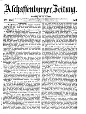 Aschaffenburger Zeitung Samstag 22. Oktober 1870