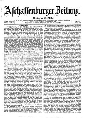 Aschaffenburger Zeitung Dienstag 25. Oktober 1870