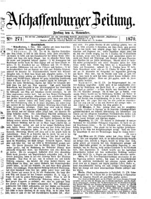 Aschaffenburger Zeitung Freitag 4. November 1870