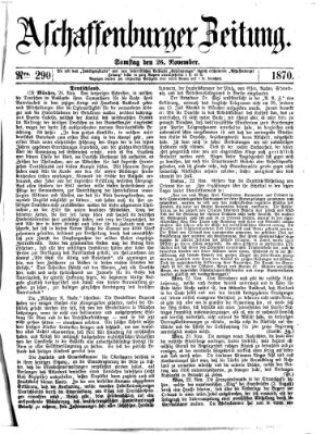 Aschaffenburger Zeitung Samstag 26. November 1870