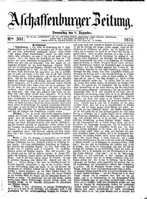 Aschaffenburger Zeitung Donnerstag 8. Dezember 1870