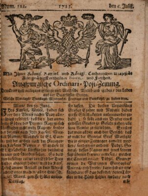 Augspurgische Ordinari-Post-Zeitung (Augsburger Postzeitung) Dienstag 6. Juli 1723