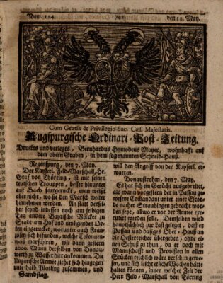 Augspurgische Ordinari-Post-Zeitung (Augsburger Postzeitung) Samstag 12. Mai 1742