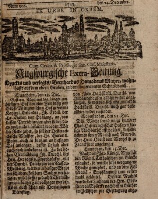 Augspurgische Ordinari-Post-Zeitung (Augsburger Postzeitung) Dienstag 24. Dezember 1743