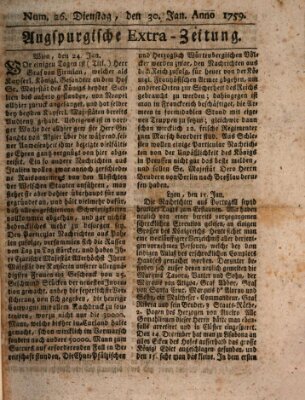 Augspurgische Ordinari-Post-Zeitung (Augsburger Postzeitung) Dienstag 30. Januar 1759