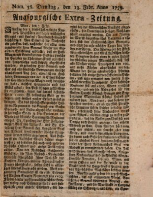 Augspurgische Ordinari-Post-Zeitung (Augsburger Postzeitung) Dienstag 13. Februar 1759