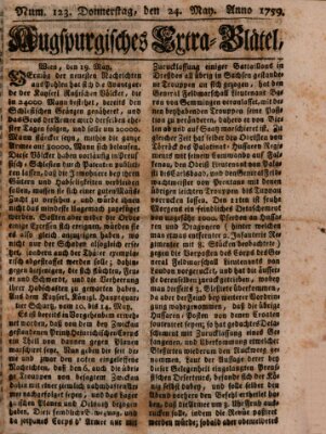 Augspurgische Ordinari-Post-Zeitung (Augsburger Postzeitung) Donnerstag 24. Mai 1759