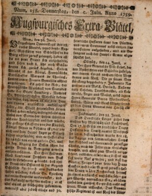 Augspurgische Ordinari-Post-Zeitung (Augsburger Postzeitung) Donnerstag 5. Juli 1759