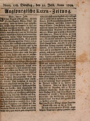 Augspurgische Ordinari-Post-Zeitung (Augsburger Postzeitung) Dienstag 31. Juli 1759