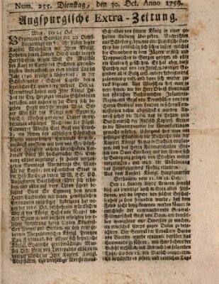 Augspurgische Ordinari-Post-Zeitung (Augsburger Postzeitung) Dienstag 30. Oktober 1759