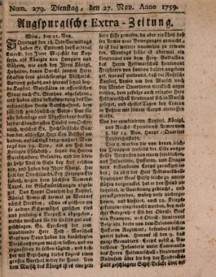 Augspurgische Ordinari-Post-Zeitung (Augsburger Postzeitung) Dienstag 27. November 1759