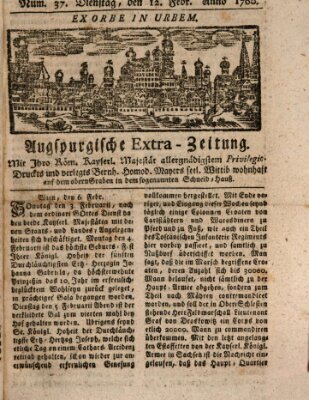 Augspurgische Ordinari-Post-Zeitung (Augsburger Postzeitung) Dienstag 12. Februar 1760