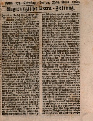 Augspurgische Ordinari-Post-Zeitung (Augsburger Postzeitung) Dienstag 22. Juli 1760